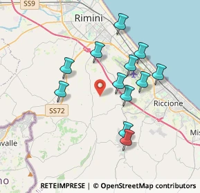 Mappa Via Cantiano, 47924 Rimini RN, Italia (3.395)