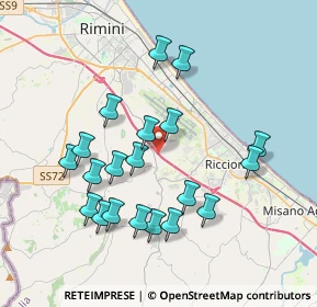 Mappa Via Olmo Longo, 47924 Rimini RN, Italia (3.799)