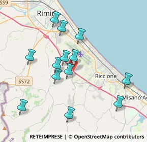 Mappa Via Olmo Longo, 47924 Rimini RN, Italia (3.87231)