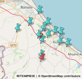 Mappa Via Olmo Longo, 47924 Rimini RN, Italia (3.125)