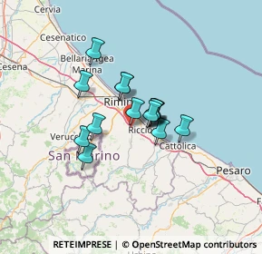 Mappa Via Olmo Longo, 47924 Rimini RN, Italia (8.55333)