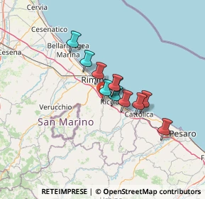 Mappa Via Olmo Longo, 47924 Rimini RN, Italia (8.75727)