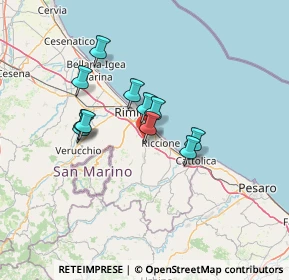 Mappa Via Olmo Longo, 47924 Rimini RN, Italia (10.56818)