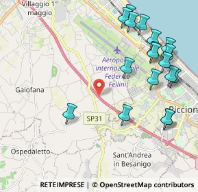 Mappa Via Olmo Longo, 47924 Rimini RN, Italia (2.54278)