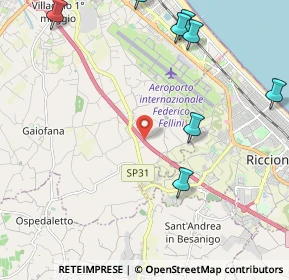 Mappa Via Olmo Longo, 47924 Rimini RN, Italia (3.21091)