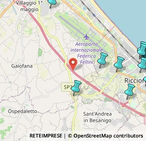 Mappa Via Olmo Longo, 47924 Rimini RN, Italia (3.6275)
