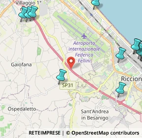 Mappa Via Olmo Longo, 47924 Rimini RN, Italia (3.716)