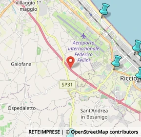 Mappa Via Olmo Longo, 47924 Rimini RN, Italia (3.96167)