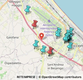 Mappa Via Olmo Longo, 47924 Rimini RN, Italia (2.1165)