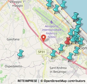 Mappa Via Olmo Longo, 47924 Rimini RN, Italia (2.847)