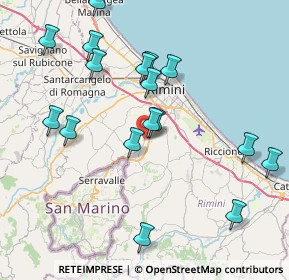 Mappa Via Santa Aquilina, 47924 Rimini RN, Italia (8.59765)