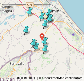 Mappa Via Santa Aquilina, 47924 Rimini RN, Italia (3.1625)