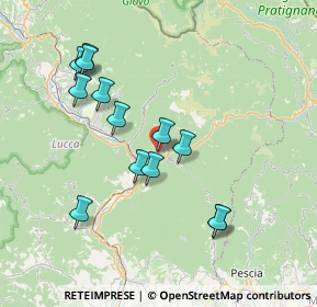 Mappa Via Casinò Municipale, 55022 Bagni di Lucca LU, Italia (7.39615)