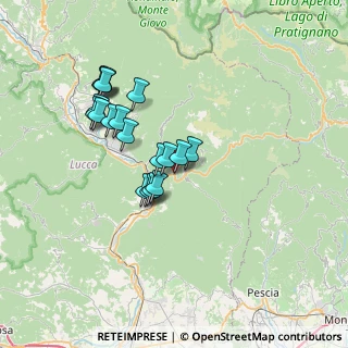 Mappa Via Serraglia, 55022 Bagni di Lucca LU, Italia (6.35684)