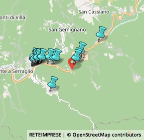 Mappa Strada dell'Abetone e del Brennero, 55022 Bagni di Lucca LU, Italia (1.7075)