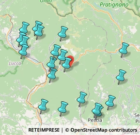 Mappa Strada dell'Abetone e del Brennero, 55022 Bagni di Lucca LU, Italia (9.507)