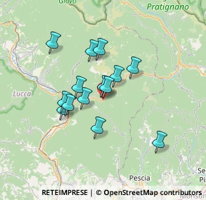 Mappa Strada dell'Abetone e del Brennero, 55022 Bagni di Lucca LU, Italia (5.53357)