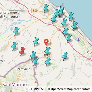 Mappa Via Santa Aquilina, 47923 Rimini RN, Italia (4.9155)