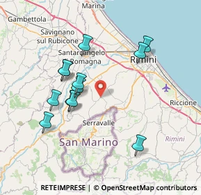 Mappa Via Monte Cieco, 47923 Rimini RN, Italia (7.1675)