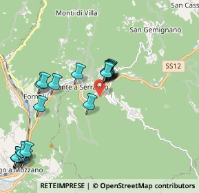 Mappa SS 12, 55022 Bagni di Lucca LU, Italia (2.2815)