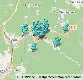 Mappa SS 12, 55022 Bagni di Lucca LU, Italia (1.01)