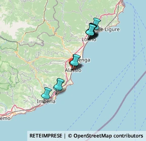 Mappa Passaggio Grollero, 17021 Alassio SV, Italia (12.09857)