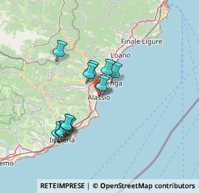 Mappa Via Franco Gazzelli, 17021 Alassio SV, Italia (12.62)