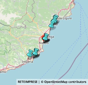 Mappa Via Privata Domenico Bogliolo, 17021 Alassio SV, Italia (8.97143)