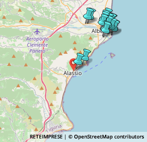 Mappa Via Privata Domenico Bogliolo, 17021 Alassio SV, Italia (4.96471)
