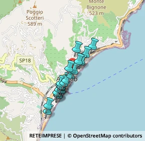 Mappa Viale Daniel Hanbury, 17021 Alassio SV, Italia (0.6705)