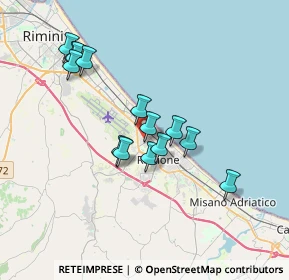 Mappa Via Isonzo, 47838 Riccione RN, Italia (3.23929)