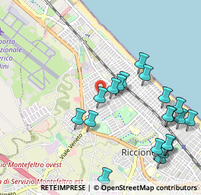 Mappa Via Isonzo, 47838 Riccione RN, Italia (1.198)