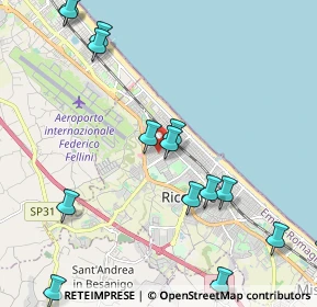 Mappa Via Isonzo, 47838 Riccione RN, Italia (2.70733)