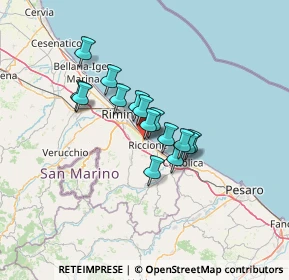 Mappa Via Isonzo, 47838 Riccione RN, Italia (9.21733)