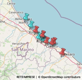 Mappa Via Isonzo, 47838 Riccione RN, Italia (8.07636)