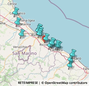 Mappa Via Isonzo, 47838 Riccione RN, Italia (12.84813)