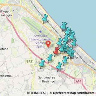 Mappa Viale Pagadebit, 47923 Rimini RN, Italia (1.8025)
