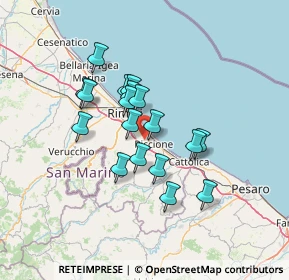 Mappa Viale Pagadebit, 47923 Rimini RN, Italia (10.84222)