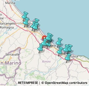 Mappa Viale Pagadebit, 47923 Rimini RN, Italia (5.888)