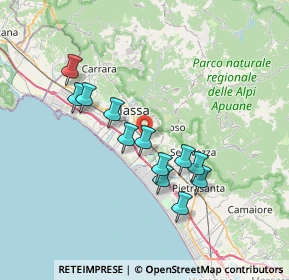Mappa 54038 Montignoso MS, Italia (6.45167)