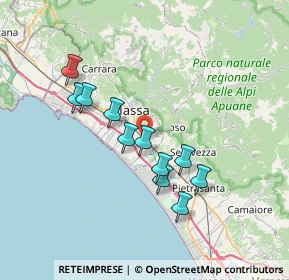 Mappa 54038 Montignoso MS, Italia (6.39364)