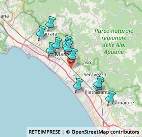 Mappa 54038 Montignoso MS, Italia (6.24417)