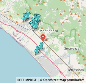 Mappa 54038 Montignoso MS, Italia (3.44545)