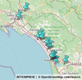 Mappa 54038 Montignoso MS, Italia (13.98857)