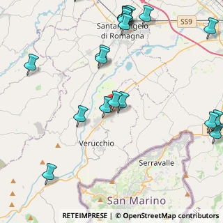 Mappa Piazza Sandra Borsalino, 47826 Verucchio RN, Italia (5.907)