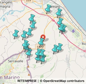 Mappa Strada statale 72 di San Marino, 47924 Rimini RN, Italia (3.7145)