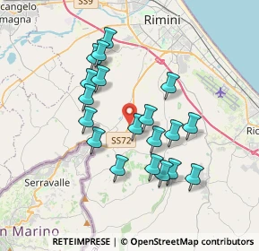 Mappa Strada statale 72 di San Marino, 47924 Rimini RN, Italia (3.29158)