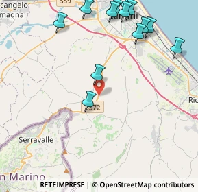 Mappa Strada statale 72 di San Marino, 47924 Rimini RN, Italia (5.34462)