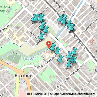 Mappa Viale L. Einaudi, 47838 Riccione RN, Italia (0.2632)