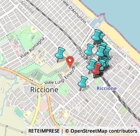 Mappa Viale Massaua, 47838 Riccione RN, Italia (0.393)